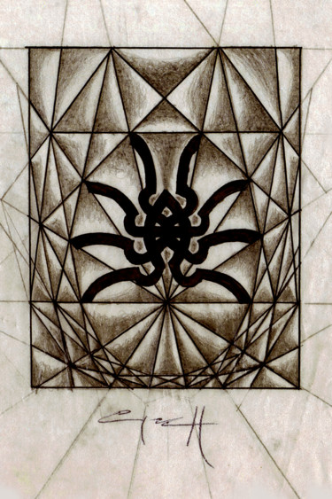 Dessin intitulée "Spider" par Nikolai Sednin (Nicolas Sednin), Œuvre d'art originale, Encre