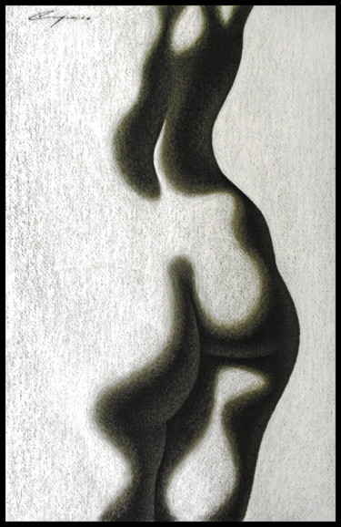 Картина под названием "Torso on white" - Николай Седнин (Nicolas Sednin), Подлинное произведение искусства, Темпера