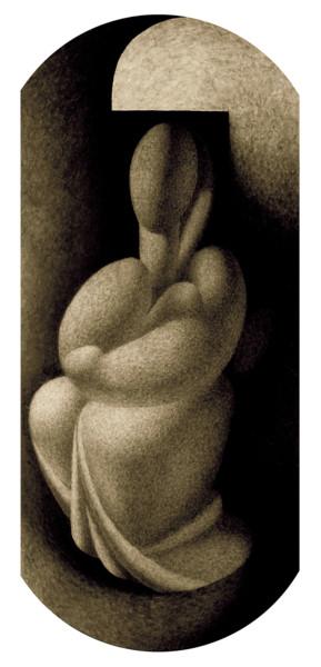 Картина под названием "The ghost of the Vi…" - Николай Седнин (Nicolas Sednin), Подлинное произведение искусства, Чернила