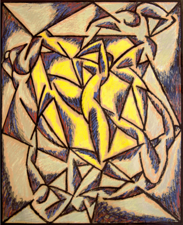 Peinture intitulée "Diamond" par Nikolai Sednin (Nicolas Sednin), Œuvre d'art originale, Tempera