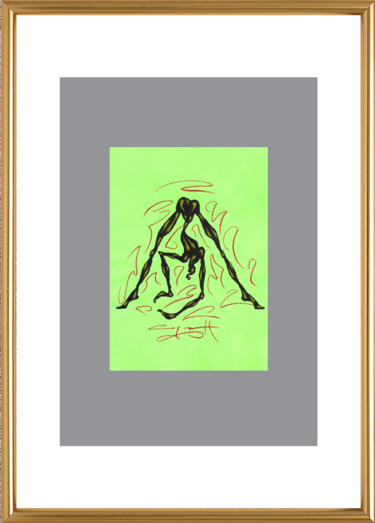 Drawing titled "Queen #11" by Nikolai Sednin (Nicolas Sednin), Original Artwork, Lacquer