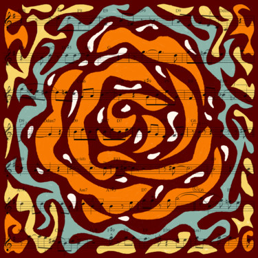 Printmaking titled "Rose" by Nikolai Sednin (Nicolas Sednin), Original Artwork, Digital Print