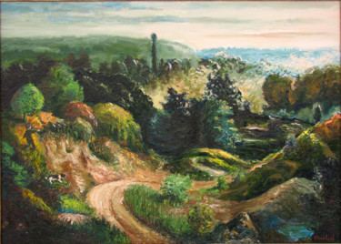 Painting titled "Заброшенный карьер" by Aleksandr Zhuravliov, Original Artwork