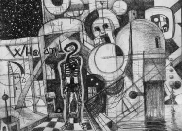 Рисунок под названием "Who are we?" - Александр Журавлёв, Подлинное произведение искусства, Другой