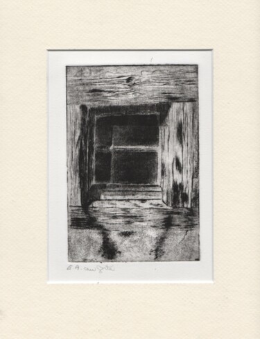 Gravures & estampes intitulée "La petite fenêtre" par Segal-Creismeas, Œuvre d'art originale, Eau-forte