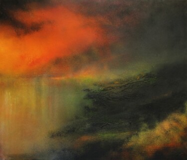 Peinture intitulée "Les vapeurs lumineu…" par Segal-Creismeas, Œuvre d'art originale, Pigments