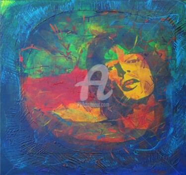 Peinture intitulée "Mick" par J M Segay, Œuvre d'art originale, Acrylique