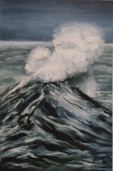 Картина под названием "Emotion of the sea.…" - Natalia Fedotovskikh, Подлинное произведение искусства, Масло Установлен на Д…
