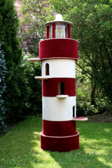Sculptuur getiteld "Cat tower" door Michel Sehstedt, Origineel Kunstwerk