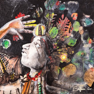 Peinture intitulée "Le chant du coq" par Seiferer Gw, Œuvre d'art originale, Acrylique