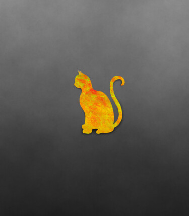 Arts numériques intitulée "Le chat" par Seihdr, Œuvre d'art originale, Travail numérique 2D