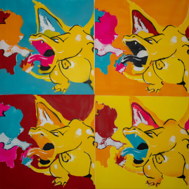 Painting titled "Charizhol n.1" by Seko One, Original Artwork, Spray paint Mounted on Wood Stretcher frame