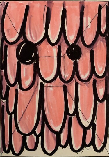 Malerei mit dem Titel "sprouts" von Seksikoza Loveenergy Style Contemporary, Original-Kunstwerk, Marker