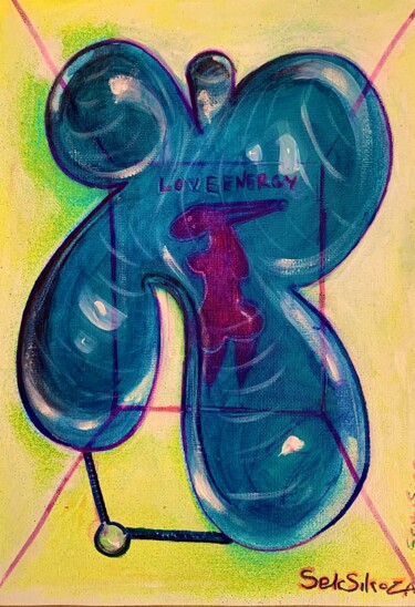 Malerei mit dem Titel "Scooter" von Seksikoza Loveenergy Style Contemporary, Original-Kunstwerk, Acryl