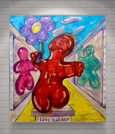 Schilderij getiteld "Going beyond" door Seksikoza Loveenergy Style Contemporary, Origineel Kunstwerk, Olie