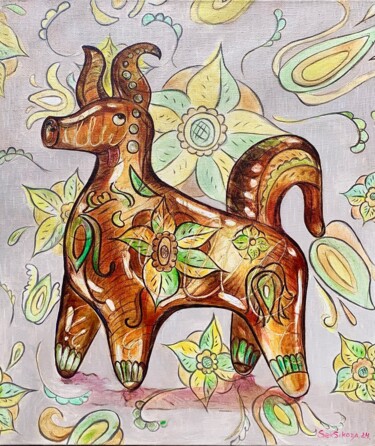 Peinture intitulée "Glass puppy" par Seksikoza Loveenergy Style Contemporary, Œuvre d'art originale, Acrylique