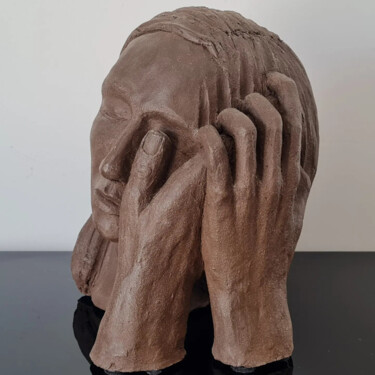 Escultura intitulada "La consolation" por Sel Sculpture, Obras de arte originais, Terracota