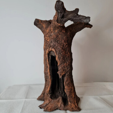 Skulptur mit dem Titel "L'arbre souvenirs" von Sel Sculpture, Original-Kunstwerk, Terra cotta