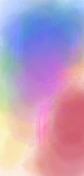 Цифровое искусство под названием "Дорогой радуги" - Qiwi, Подлинное произведение искусства, Цифровая живопись