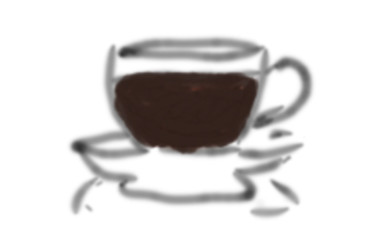 Digital Arts titled "Кофе, пожалуйста" by Qiwi, Original Artwork, Digital Painting