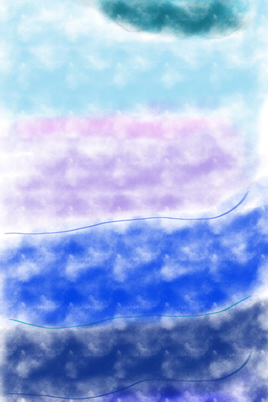 Цифровое искусство под названием "О чём шепчет море?" - Qiwi, Подлинное произведение искусства, Цифровая живопись