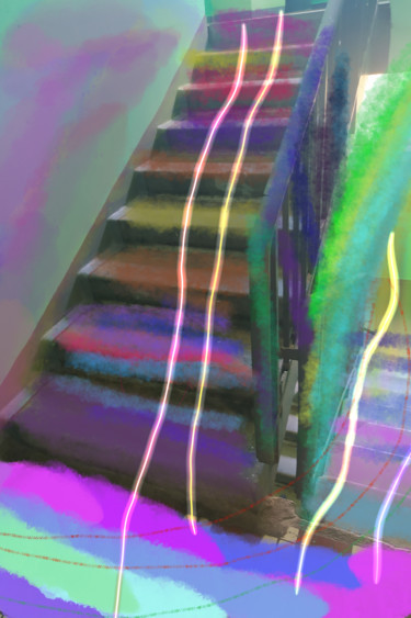 Photography titled "Волшебная лестница" by Qiwi, Original Artwork, Light Painting