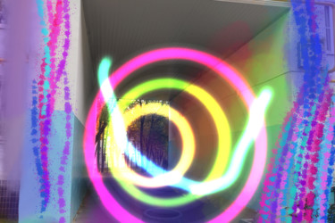Фотография под названием "Круг света" - Qiwi, Подлинное произведение искусства, Light Painting