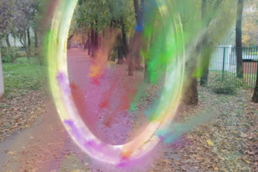 Цифровое искусство под названием "Круг фантазий" - Qiwi, Подлинное произведение искусства, Фотомонтаж