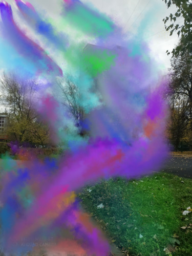 Digitale Kunst getiteld "Цветные облака" door Qiwi, Origineel Kunstwerk, Digitaal Schilderwerk