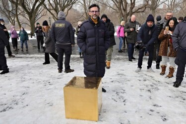一个价值 1170 万美元的黄金立方体位于中央公园的中央
