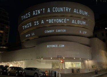 Guggenheim Museum heeft de promotionele projectie van Beyoncé niet goedgekeurd