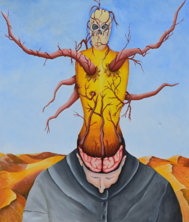 Картина под названием "INFARCTUS I" - Selestino Roxo, Подлинное произведение искусства, Акрил