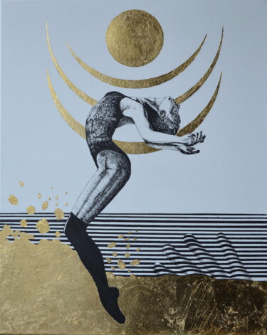 Malerei mit dem Titel "sans titre 2" von Selestino Roxo, Original-Kunstwerk, Acryl Auf Keilrahmen aus Holz montiert