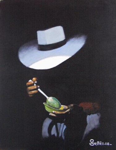 Pintura titulada "La coupelle de riz…" por Jean-Claude Selles Brotons, Obra de arte original