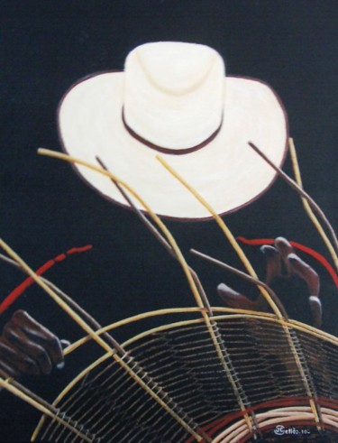 Pintura titulada "Le Vanier de Tanana…" por Jean-Claude Selles Brotons, Obra de arte original, Oleo