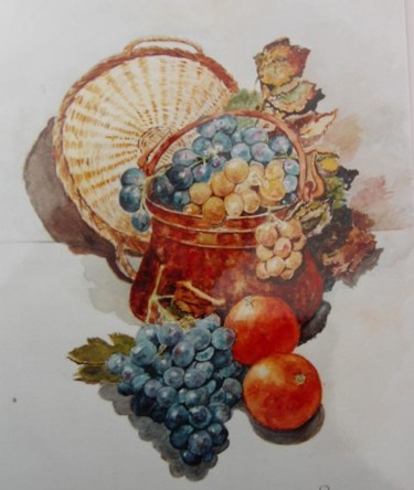 Peinture intitulée "Les raisins" par Jean-Claude Selles Brotons, Œuvre d'art originale