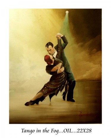 Painting titled "tango in the fog" by Lee Goodall, Original Artwork