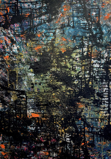 Pittura intitolato "Passerelles" da Selma Bekkaoui, Opera d'arte originale, Acrilico