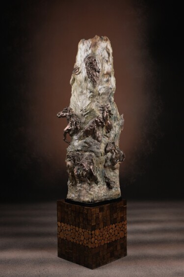 Sculpture titled "WINGS OF FREEDOM" by Selma Keles, Original Artwork, Ceramics