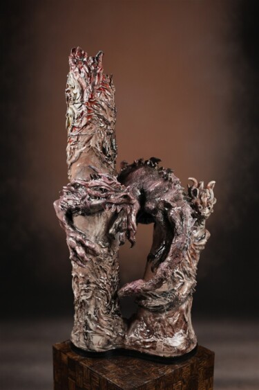 Skulptur mit dem Titel "NIGHT MONUMENT" von Selma Keles, Original-Kunstwerk, Keramik