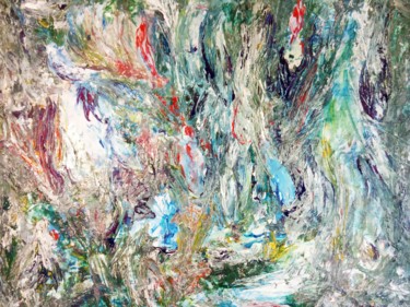 Картина под названием "Fishes" - Selena Sashina, Подлинное произведение искусства, Акрил Установлен на Деревянная рама для н…