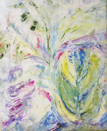 Картина под названием "Banana tree painting" - Selena Sashina, Подлинное произведение искусства, Масло Установлен на Деревян…