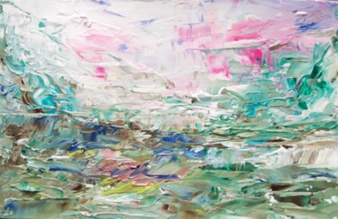 Peinture intitulée "Pink clouds" par Selena Sashina, Œuvre d'art originale, Huile