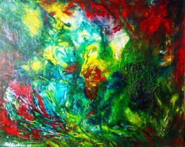 Ζωγραφική με τίτλο "Planet of Flowers_2" από Selena Sashina, Αυθεντικά έργα τέχνης, Ακρυλικό Τοποθετήθηκε στο Ξύλινο φορείο…