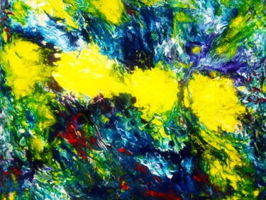 Malerei mit dem Titel "Ukrainian Blue and…" von Selena Sashina, Original-Kunstwerk, Acryl