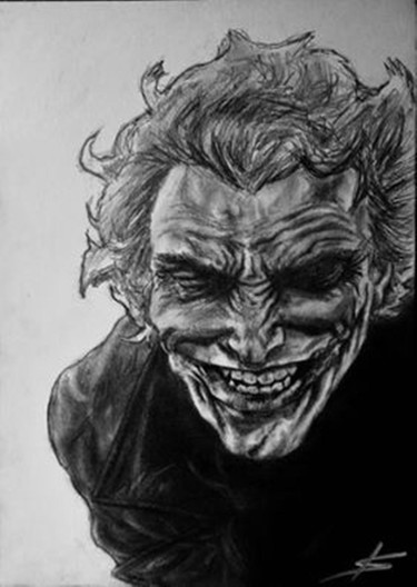 Dessin intitulée "joker." par Selven, Œuvre d'art originale, Graphite