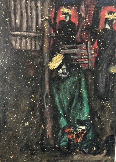 Pittura intitolato "slave" da Sema Mente, Opera d'arte originale, Acrilico