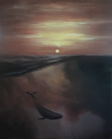 Картина под названием "Закат.jpg" - Darya Semenova, Подлинное произведение искусства, Масло