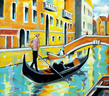 Painting titled "Colors of Venice 2" by Evgen Semenyuk, Original Artwork, Acrylic
