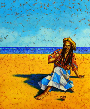 Malarstwo zatytułowany „Jamaican coffee” autorstwa Evgen Semenyuk, Oryginalna praca, Olej
